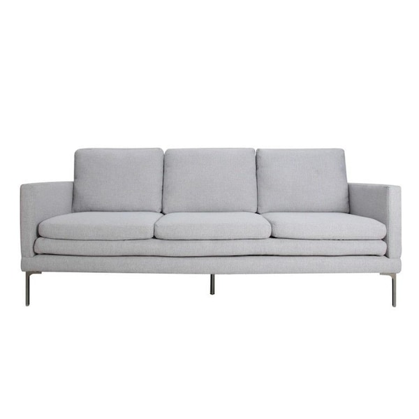 Homeroots 83" X 36" X 34" silver Polyester Sofa 374010 - main