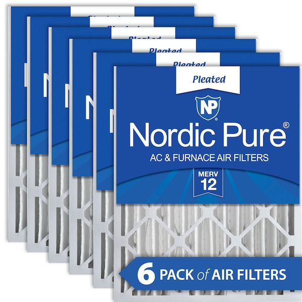 Nordic Pure 20x20x4 Pleated Air Filter, High Capacity, Electrostatically Charged Synthetic Media, MERV 12, 6 PK 20x20x4M12-6 - main