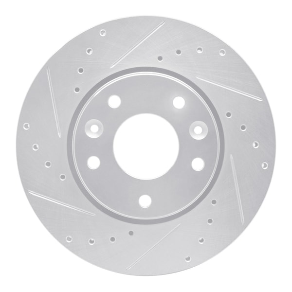 Dynamic Friction Co DFC Brake Rotor - Drilled and Slotted - Silver 631-67114L - main
