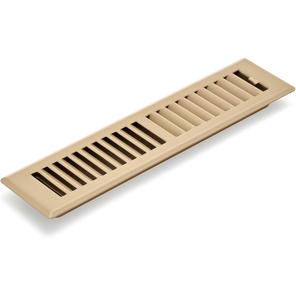 Sierra Grates 2 in. H X 10 in. W 2-Way 45 Degree Louvered, Steel, Brown Floor Register TWF210-BRN - main