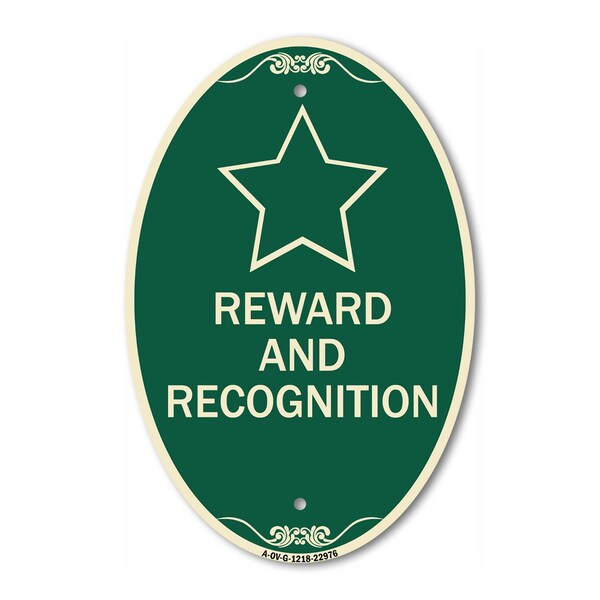 Signmission Reward and Recognition, 12 Inch X 18 Inch Architectural Oval, Heavy Gauge Aluminum A-OV-G-1218-22976 - main