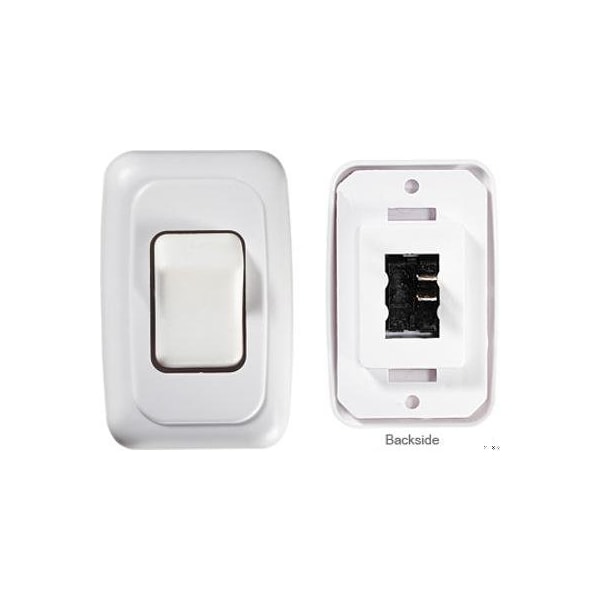 Rv Designer CONTOURED WALL SWITCH, BLK, DBL, ON/OFF- SPST-CUT-OUT 1-5/8INH X 2-7/1 S523 - main