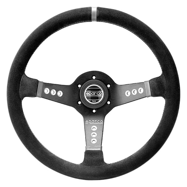 Sparco L777 Series Street Racing Steering Wheel, Suede Black 015L800SC - main