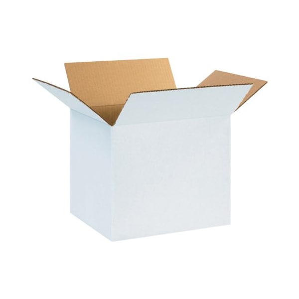 Partners Brand Corrugated Boxes, 12" x 10" x 10", White, 25/Bundle 121010W - main