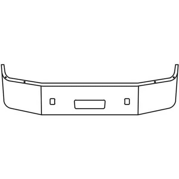 Ilc Replacement For Peterbilt 384 Sba Year 2016 18In Stainless Steel Wrap Around Bumper W/Tow Vent Hole WZ-EJL8-D - main