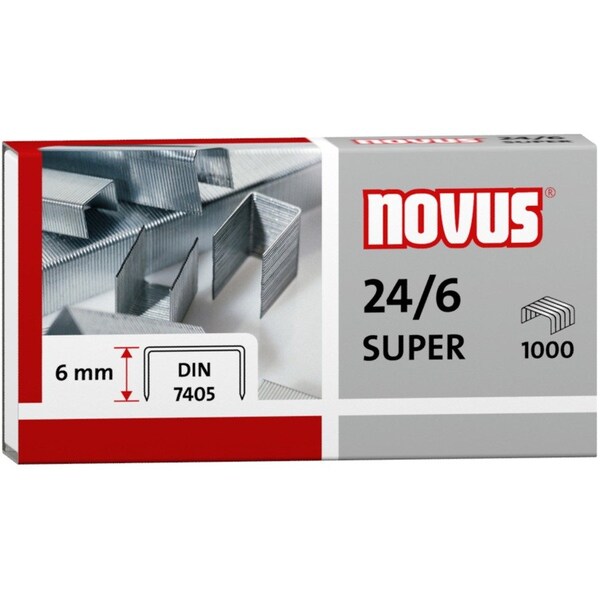 Novus Premium Staples, 6mm, 24/6, 1k/Bx, PK1000 040-0026 - main