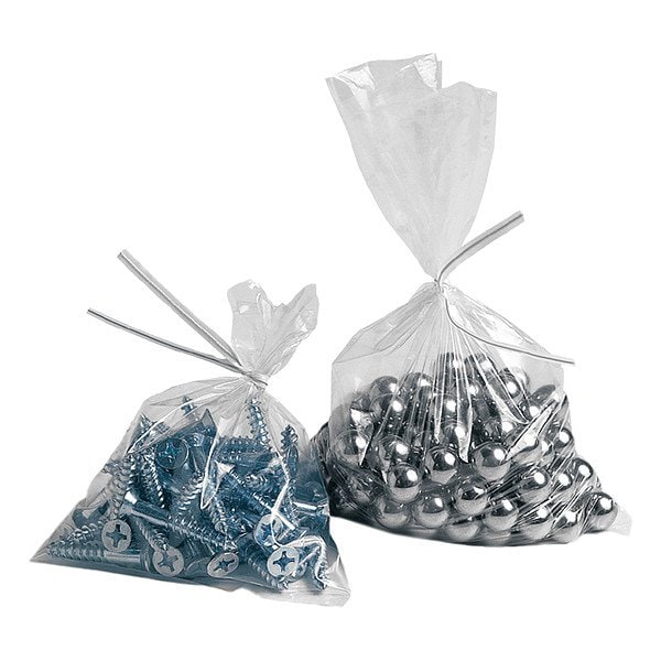 Zoro Select Open Poly Bags, 15" x 8", 4 mil, Clear, None, 1000 PK 5DHT4 - main