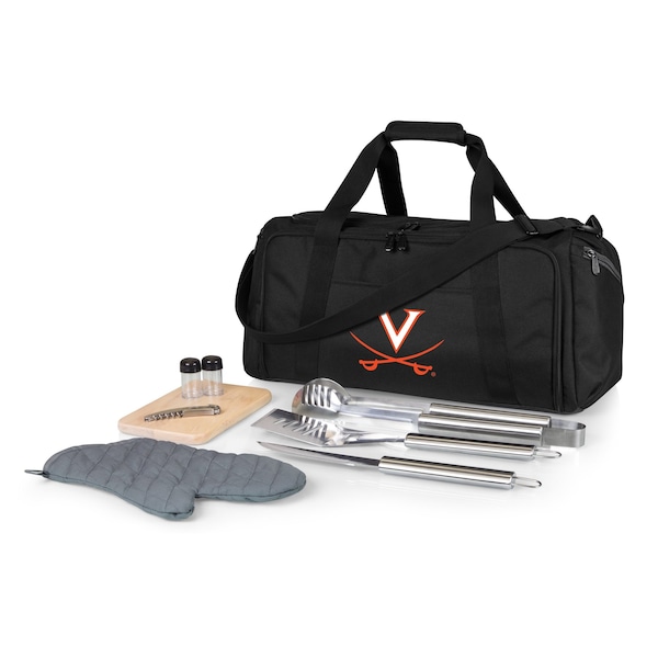 Picnic Time Family Of Brands NCAA Virginia Cavaliers BBQ Kit Grill Set & Cooler, BBQ Accessories 757-06-175-594-0 - main