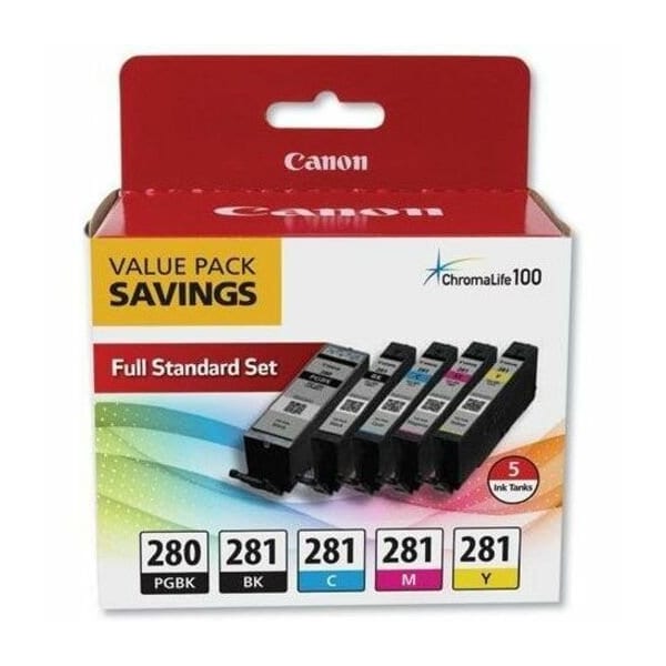 Canon PGI-280/CLI-281 Ink Cartridge 5 Color Pack 2075C006 - main