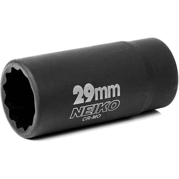Neiko 0.5 in Drive 12-Point CrMo Steel Deep Impact Socket, 29 mm Size 02521A - main
