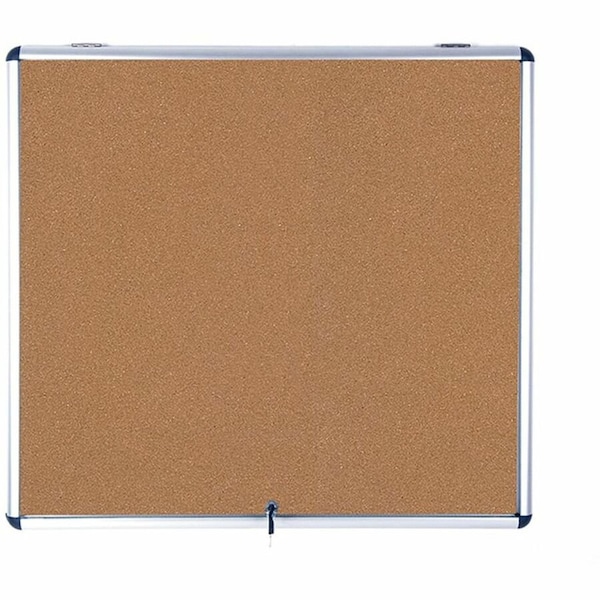 Mastervision Enclosed Cork Bulletin Board 38"W x 47"H VT380101150 - main