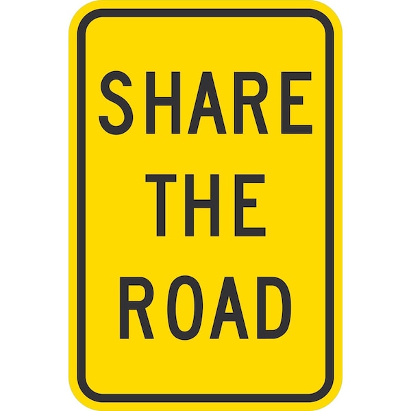 Lyle Share the Road, 12x18, Diamond Grade, Yellow G-3114-DG_12x18 - main