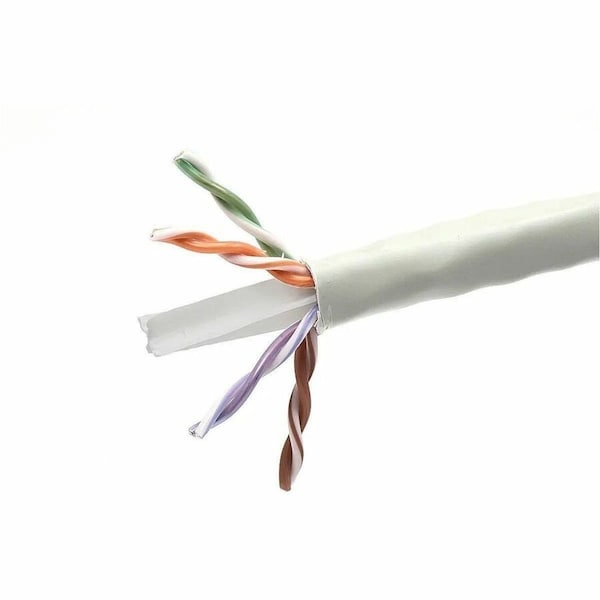 Monoprice CAT6 CMP BULK CABLE - UL 1000FT_ WHITE_ UTP_ SOLID_ 23AWG_ 550MHZ_ P 44489 - main