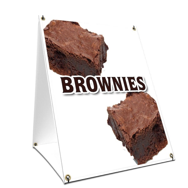 Signmission Brownies, 36 Inch x 24 Inch A-frame Yard Sign, Plastic Sign SBC-2436-Brownies - main