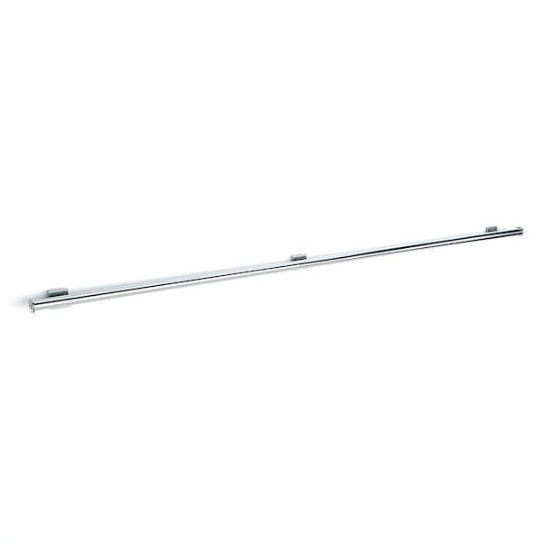 Quiet Glide 6' Polished Chrome Ladder Rail Kit for Rolling Ladder System QG.4006-202.04 - main