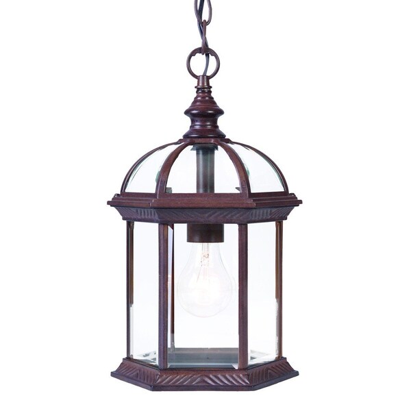 Homeroots Dark Brown Cage Hanging Light 398009 - main