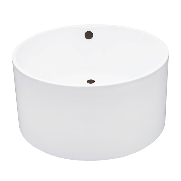 Kingston Brass 45-Inch Acrylic Round Double Ended Freestanding Tub with Overflow/Drain Assembly VTRO454523M5 - main