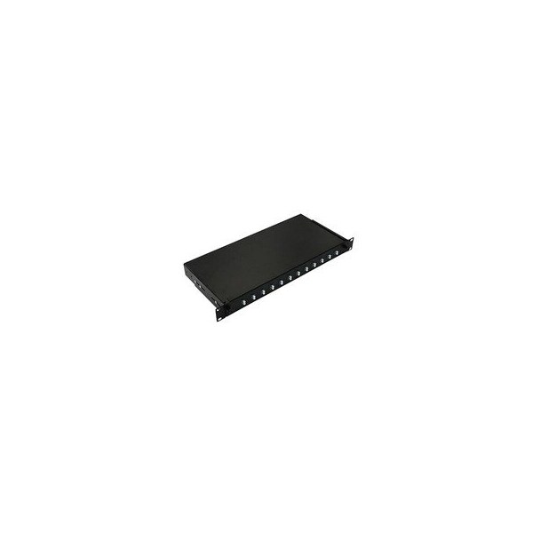 Cable Wholesale 24 Port LC Slide Rack Fiber Optic Patch Panel, 1U, Singlemode, Duplex 68F5-00224 - main
