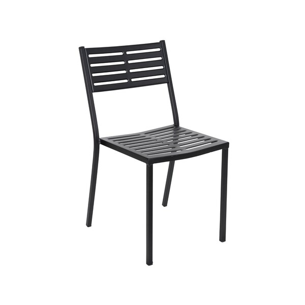 Bfm Seating Daytona Stacking Patio Dining Side Chair Sand Black SU2810CBL - main