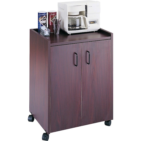 Safco Mobile Refreshment Center, One-Shelf, 23w x 18d x 31h, Mahogany 8953MH - main