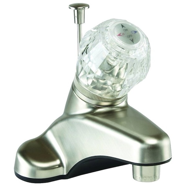 Boston Harbor Lavatory Faucet, 1.5 gpm, 1-Faucet Handle, Brushed Nickel, Round Handle JY-4100PRBN - main