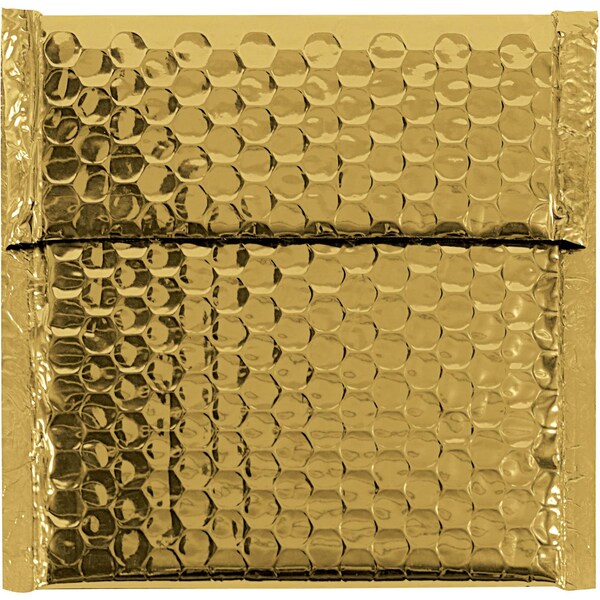 Bubblefast 72-7 x 6 3/4'' Gold Glamour Bubble Mailers, 72PK BFGBM0706GD - main