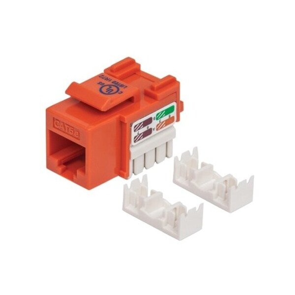 Intellinet Network Solutions Cat5E Orange Keystone Jack Utp 210577 - main