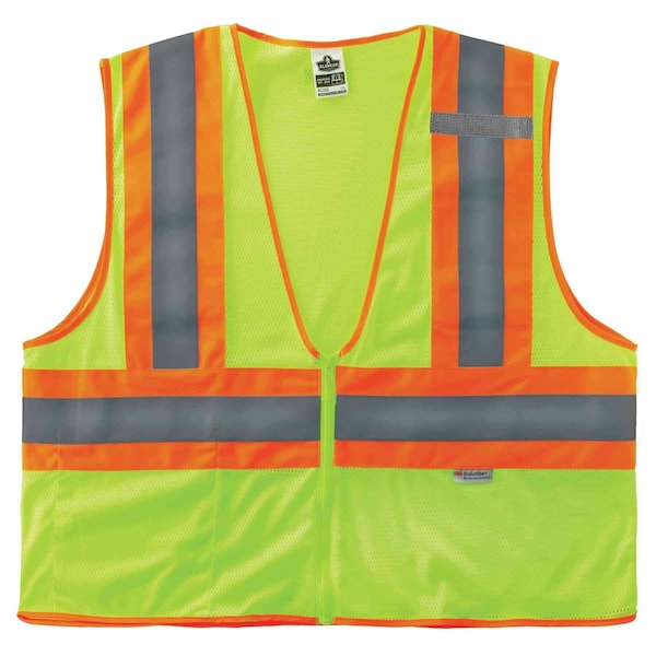 Ergodyne Vest, 8230Z HI-VIS, CLASS 2, LIME, L/XL 21325 - main