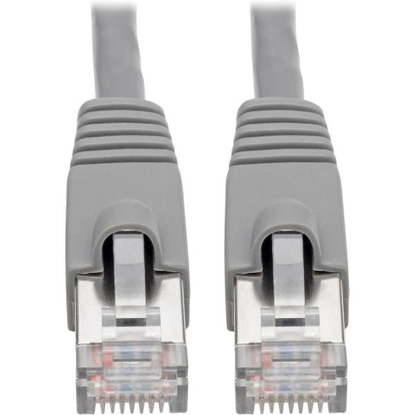 Eaton Tripp Lite Series Cat6a 10G Snagless Shielded STP Ethernet Cable RJ45 M/M, PoE, Gray, 1 ft. N262-001-GY - main