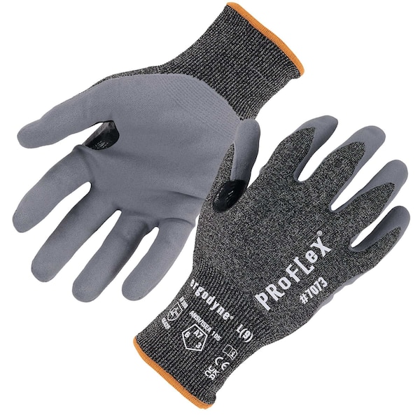 Ergodyne Nitrile Coated Cut-Resistant Gloves, Cut Level A7 , Nitrile , Sandy Nitrile , M 1 PR 7073 - main