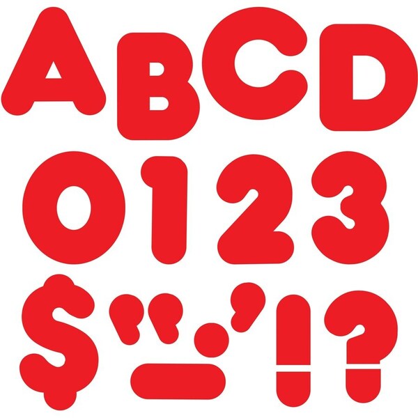 Trend Enterprises Red 4" Casual Uppercase Ready Letters®, PK6 T457 - main