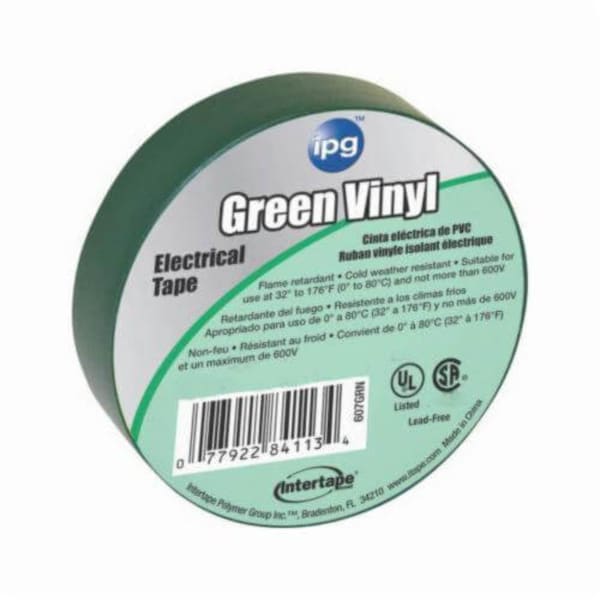 Intertape General Purpose M-Grade Electrical Tape, 60 ft L x 3/4 in W, 7 mil Thick Vinyl, rubber Adhesive 85827 - main