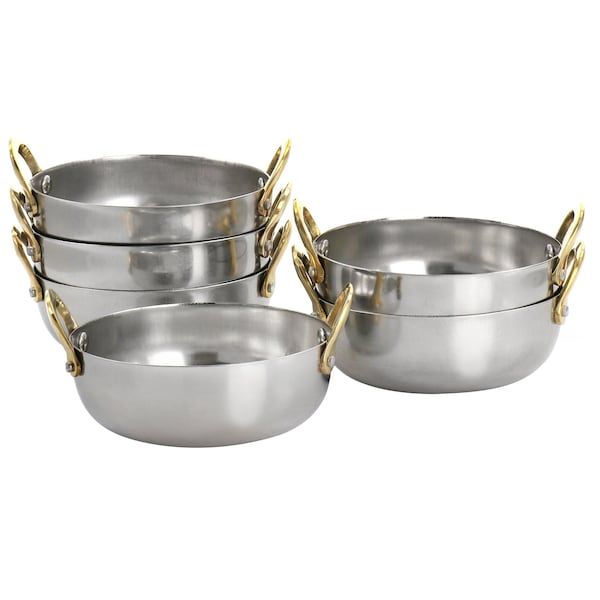 Martha Stewart 6 Piece Mini Vintage Circular Au Gratin Pan Set with Brass Handle 80660.01 - main