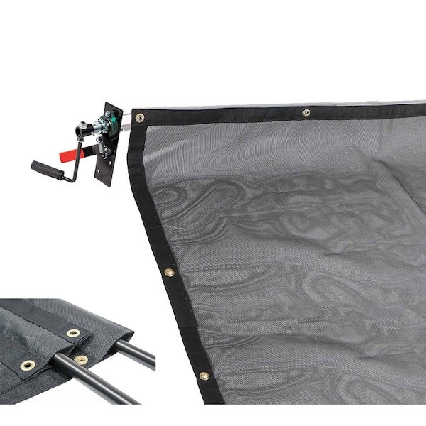 Mytee Products DTR DUMP Trailer PVC Mesh Tarp Kit w/ 6ft6in x 15ft Double Pocket PVC Mesh Tarp DTR-RollKit-PVCM66-15 - main