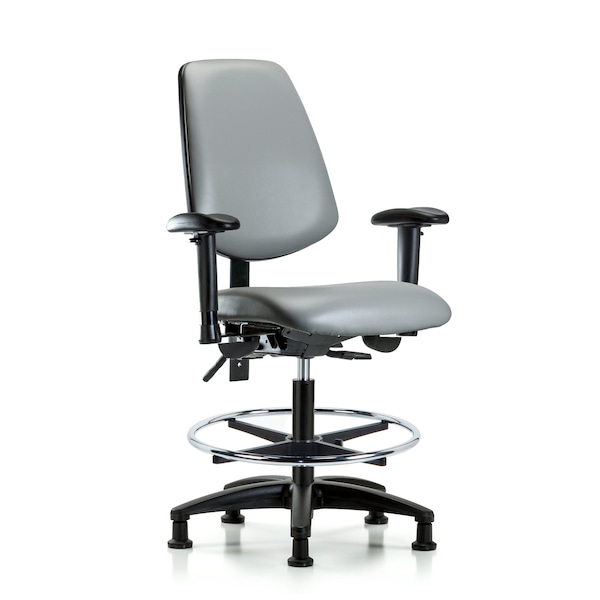 Blue Ridge Ergonomics Vinyl Chair, Vinyl, Adjustable Arms BR-VMBCH-MB-RG-T1-A1-CF-RG-8840 - main