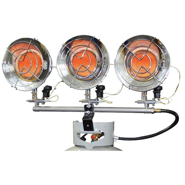 Mr. Heater /F273900 Triple Tank Top Heater, 20 lb Fuel Tank, Propane, 10000 to 45000 Btu, Silver F242915 - main