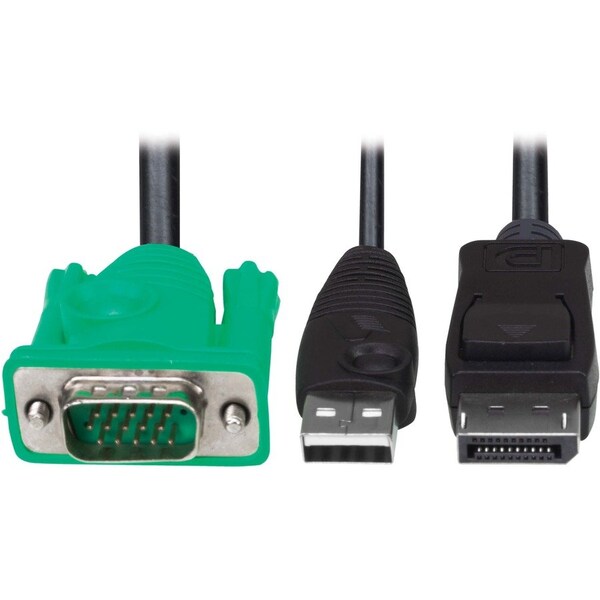 Eaton Tripp Lite Series VGA to DisplayPort and USB-A Adapter Cable Kit for B020-U and B022-U KVM, 6 ft. P778-006-DP - main