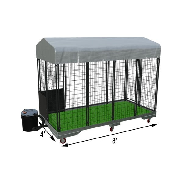 K9 Kennel Store 4ft X 8ft Value Quick N Clean Garage Kennel VQNCGK-4X8 - main