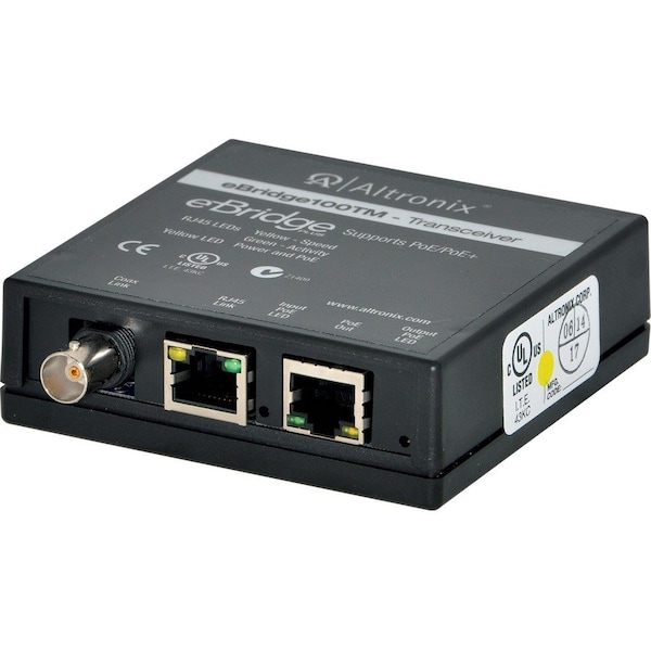 Altronix PoE Transceiver, 1 Cam. Input, 3-1/2" W EBRIDGE100TM - main