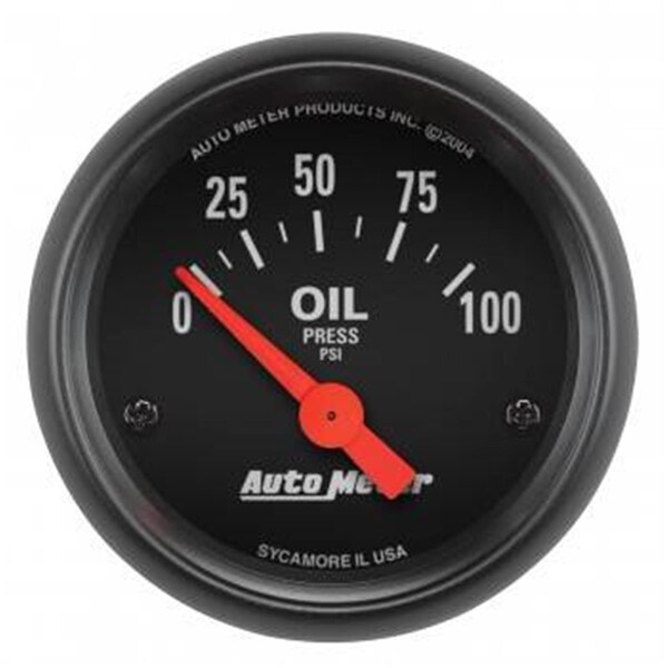 Auto Meter 2634 ZSeries Electric Oil Pressure Gauge 2.06 in. ATM2634 - main