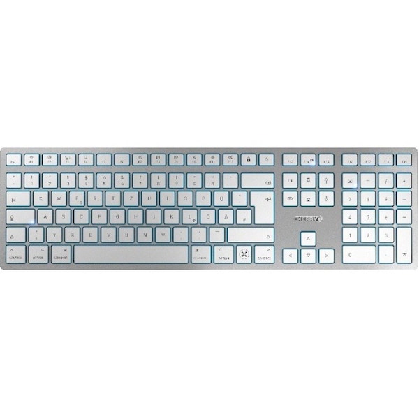 Cherry KW 9100 SLIM WRLS & RECHARGABLE KEYBOARD FOR MAC SILVER/WHITE JK-9110US-1 - main