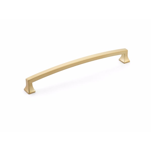 Schaub 8in Center to Center Menlo Park Arched Cabinet Pull Signature Satin Brass Finish 540-SSB - main