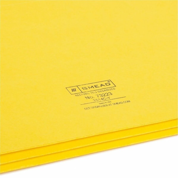 Smead File Pocket, StraightCut Tab, 134 Expansion, Letter Size, Yellow, 25 per Box 73223, Yellow SMD73223 - main