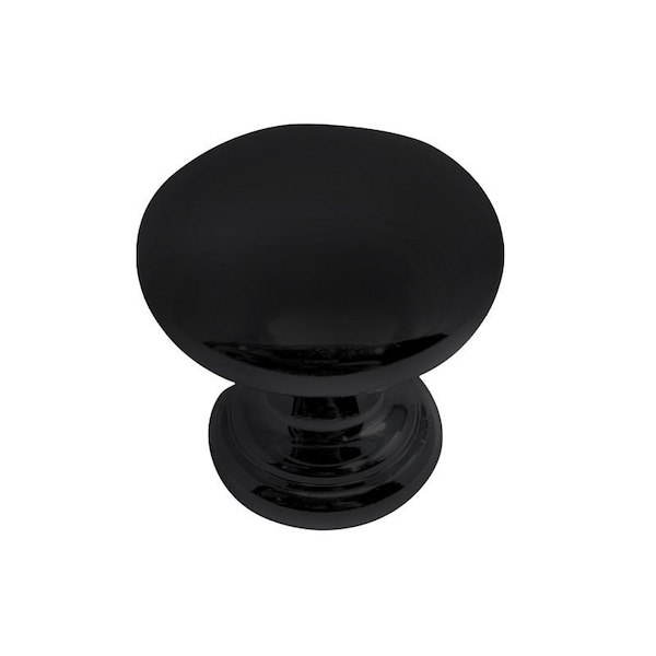 Laurey Summerland Series Cabinet Knob with Ring Base, 1 in Projection, Zinc, Matte Black 12120 - main