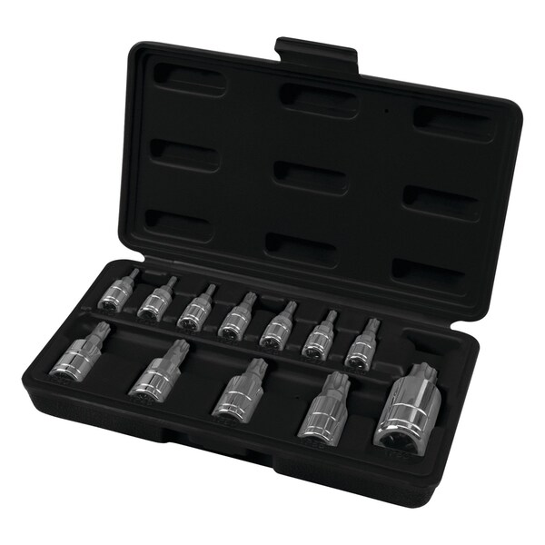 Performance Tool 12 pc. Star Plus Bit Socket Set, TP Bit Sockets, Storage Case W38804 - main