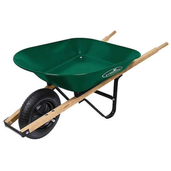 Landscapers Select Wheelbarrow, 4 cu-ft Volume, Steel, 1-Wheel, Pneumatic Wheel, 14 in Wheel 34563 - main