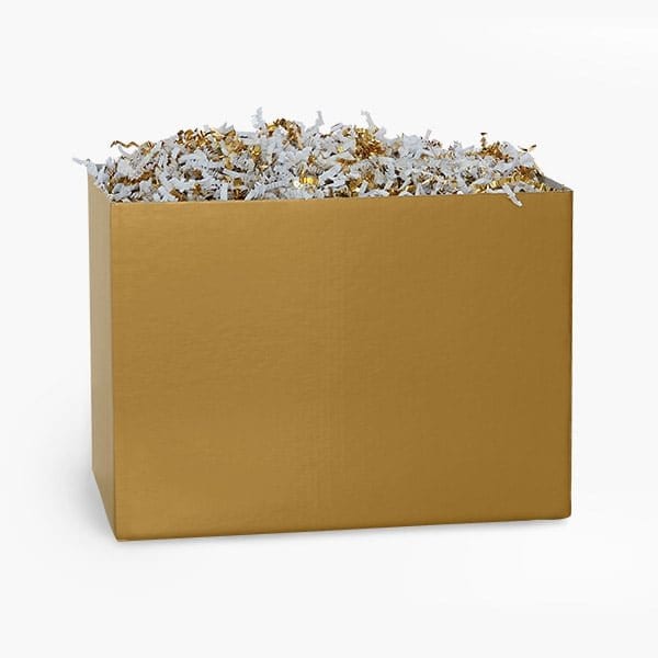 Nashville Wraps Metallic Gold Basket Box, Large 10.25x6x7.5, 6PK GLDL - main