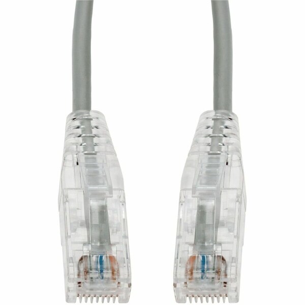 Add-On 5FT GRAY CAT6A SLIM PVC ETHERNET CABLE SNAGLESS CLEAR-CLAW TAA RJ-45 M/M ADD-5FSLCAT6A-GY-TAA - main