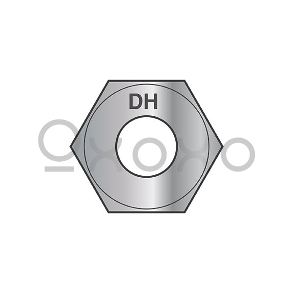 Oxoxo 1-8 Heavy Hex Structural Nuts A563DHG Hot Dipped Galvanized with Lubricant Coating, 75PK 374271 - main