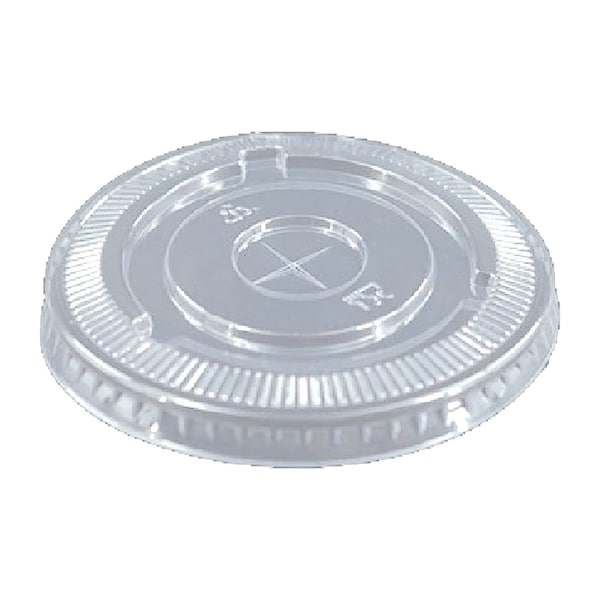 Rdi 98mm Clear PET Flat Lid with Straw Slot 1000cs, 1000PK LID-PET-98FL-SS - main